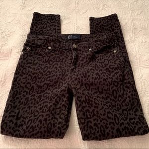 Gap Leopard print Black/Grey 26 jeans